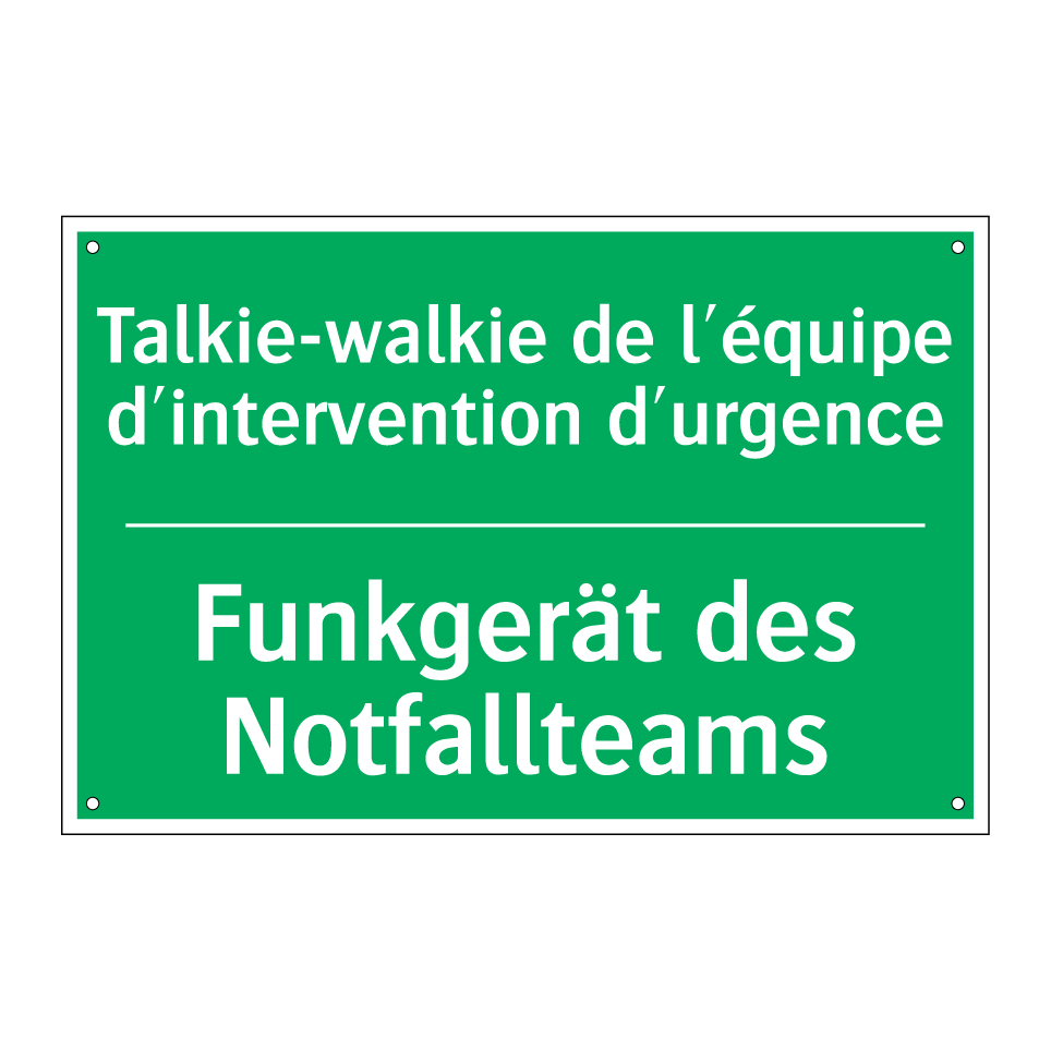 Funkgerät des Notfallteams - Talkie-walkie de l'équipe d'intervention /.../
