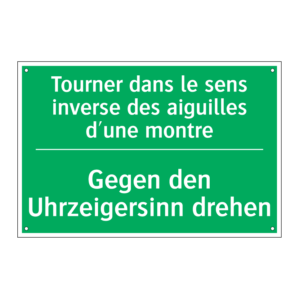 Gegen den Uhrzeigersinn drehen - Tourner dans le sens inverse des /.../