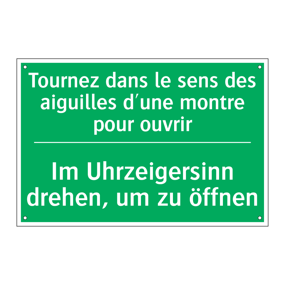 Im Uhrzeigersinn drehen, um zu /.../ - Tournez dans le sens des aiguilles /.../
