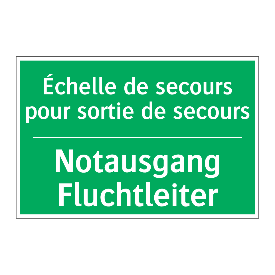 Notausgang Fluchtleiter - Échelle de secours pour sortie /.../