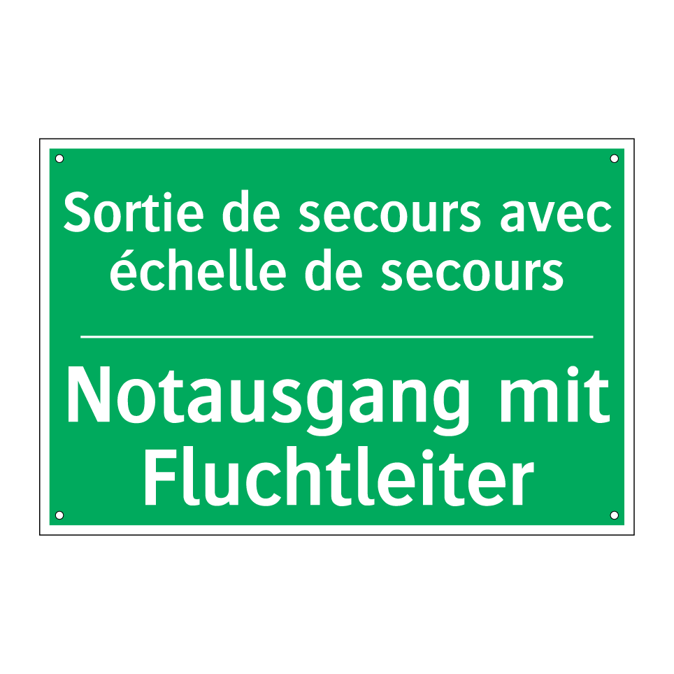 Notausgang mit Fluchtleiter - Sortie de secours avec échelle /.../
