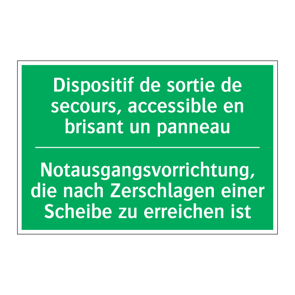 Notausgangsvorrichtung, die nach /.../ - Dispositif de sortie de secours, /.../