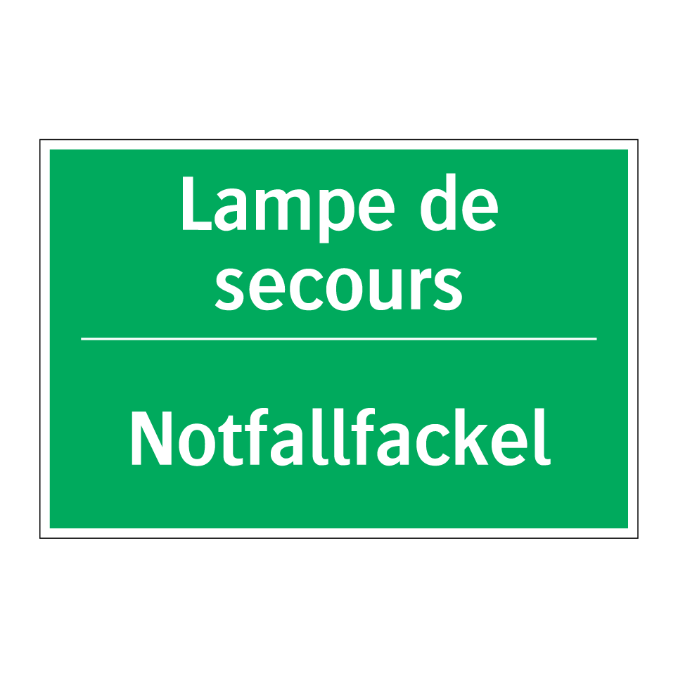 Notfallfackel - Lampe de secours