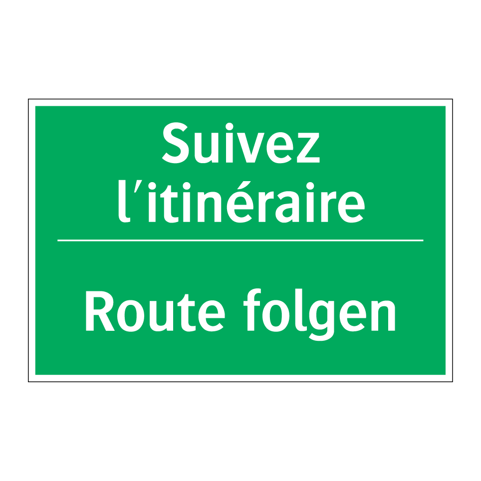 Route folgen - Suivez l'itinéraire