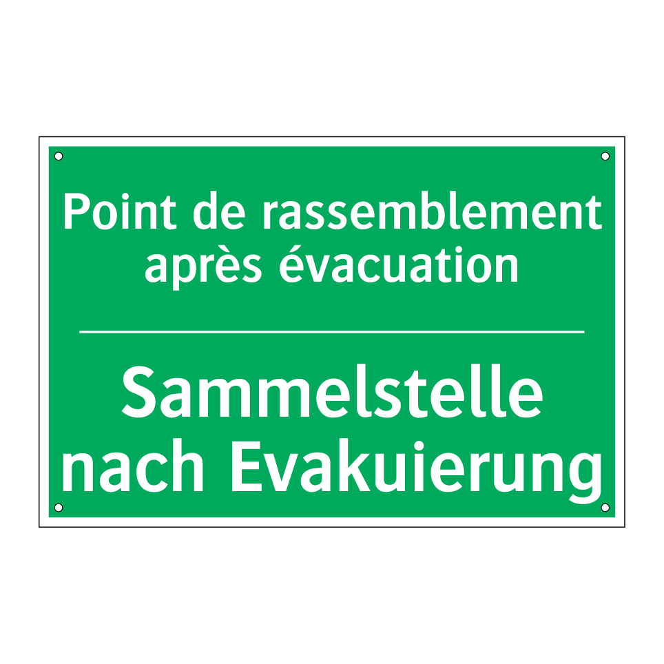 Sammelstelle nach Evakuierung - Point de rassemblement après évacuation /.../
