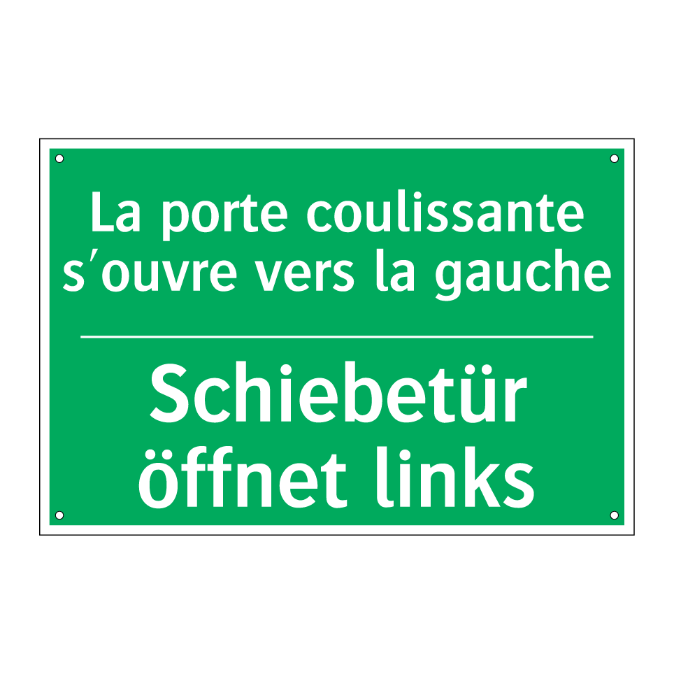 Schiebetür öffnet links - La porte coulissante s'ouvre vers /.../
