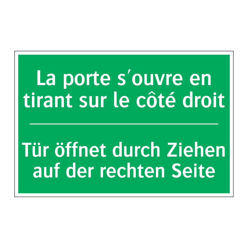 Tür öffnet durch Ziehen auf der /.../ - La porte s'ouvre en tirant sur /.../