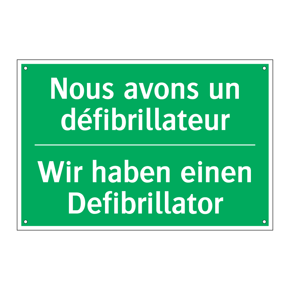 Wir haben einen Defibrillator - Nous avons un défibrillateur
