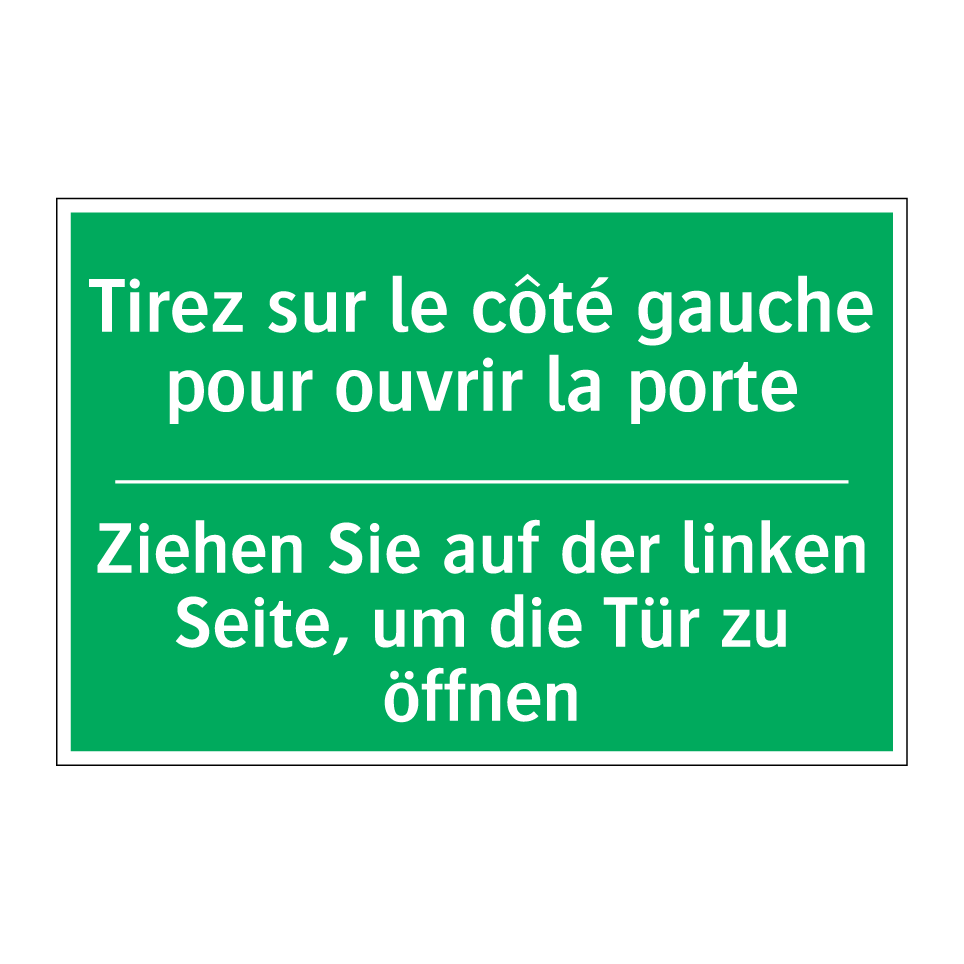 Ziehen Sie auf der linken Seite, /.../ - Tirez sur le côté gauche pour /.../