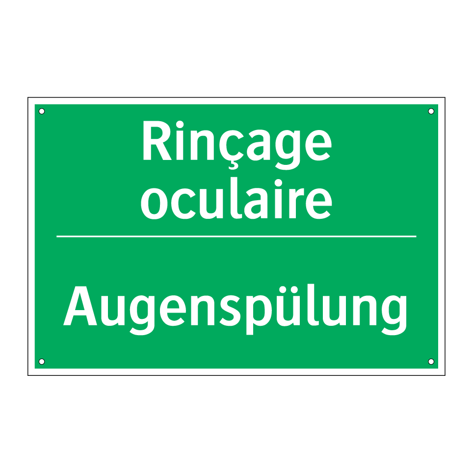 Augenspülung - Rinçage oculaire