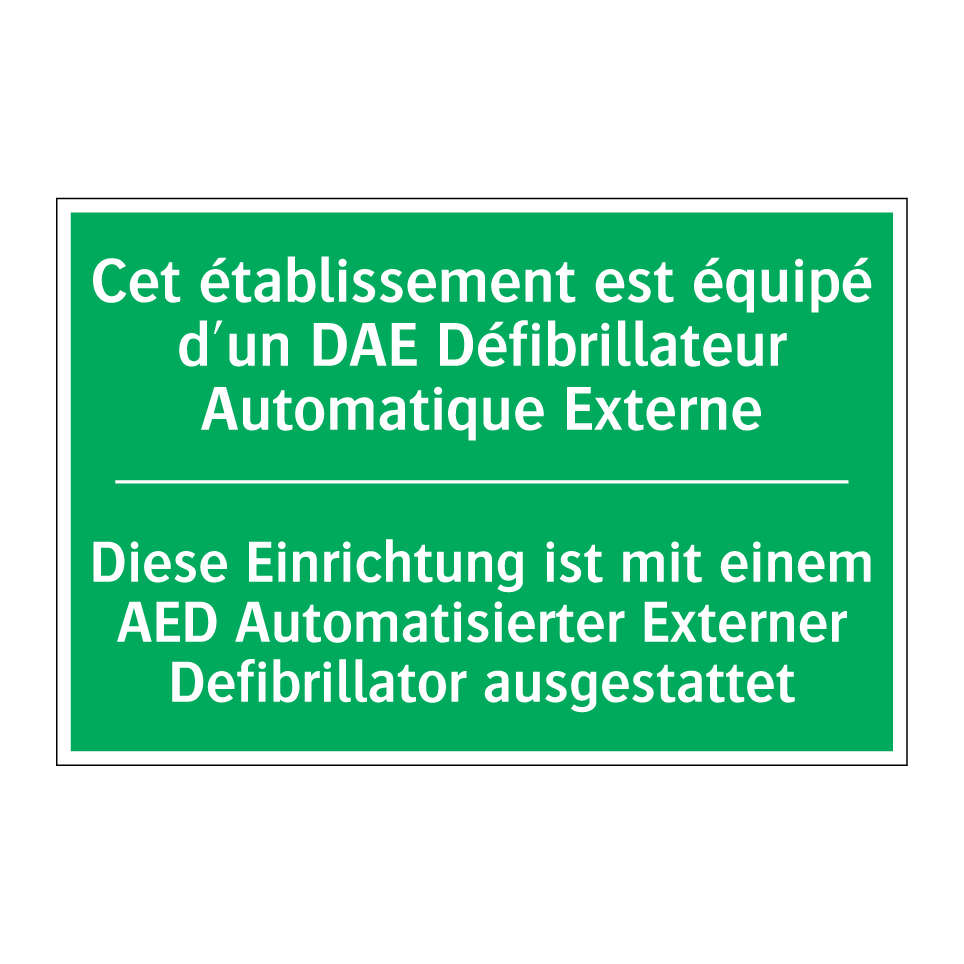 Diese Einrichtung ist mit einem /.../ - Cet établissement est équipé d'un /.../