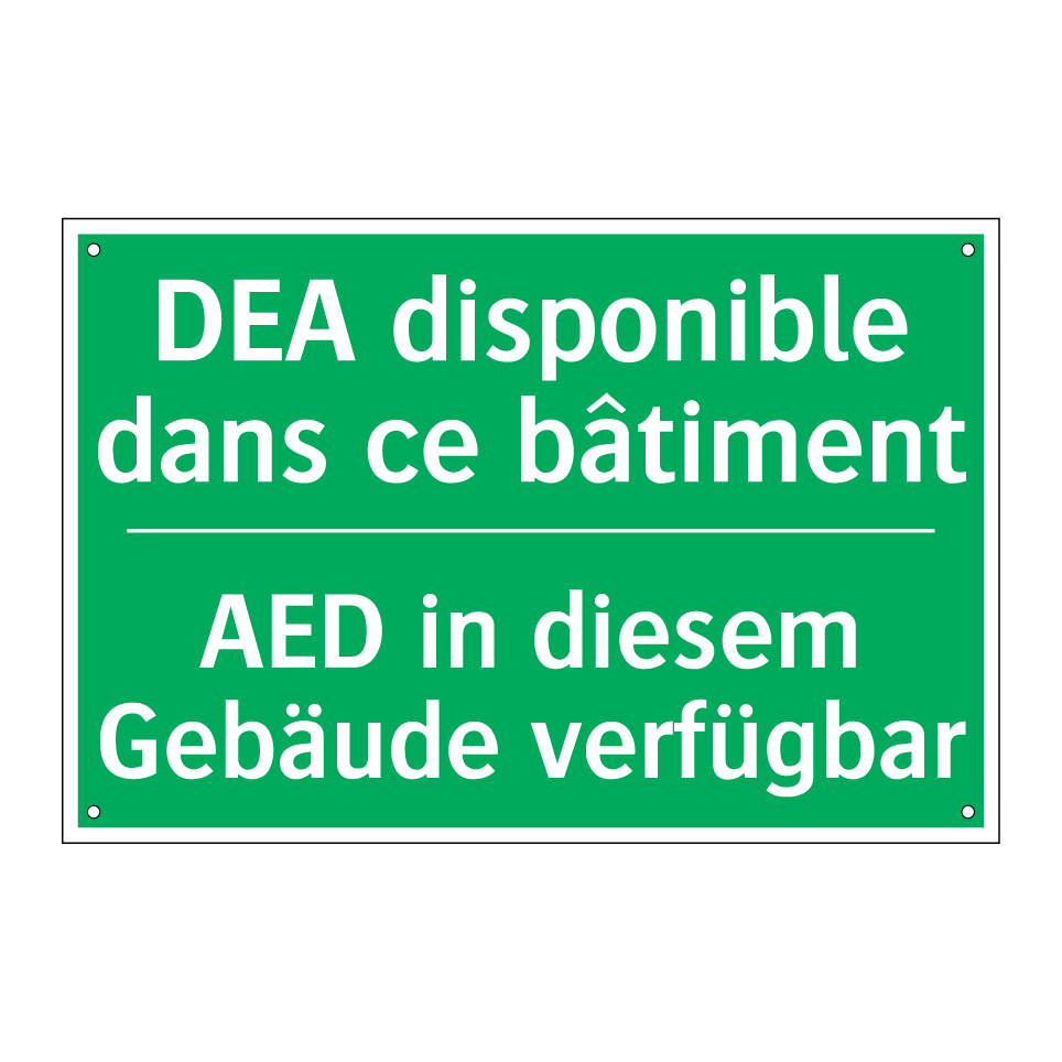 AED in diesem Gebäude verfügbar /.../ - DEA disponible dans ce bâtiment /.../