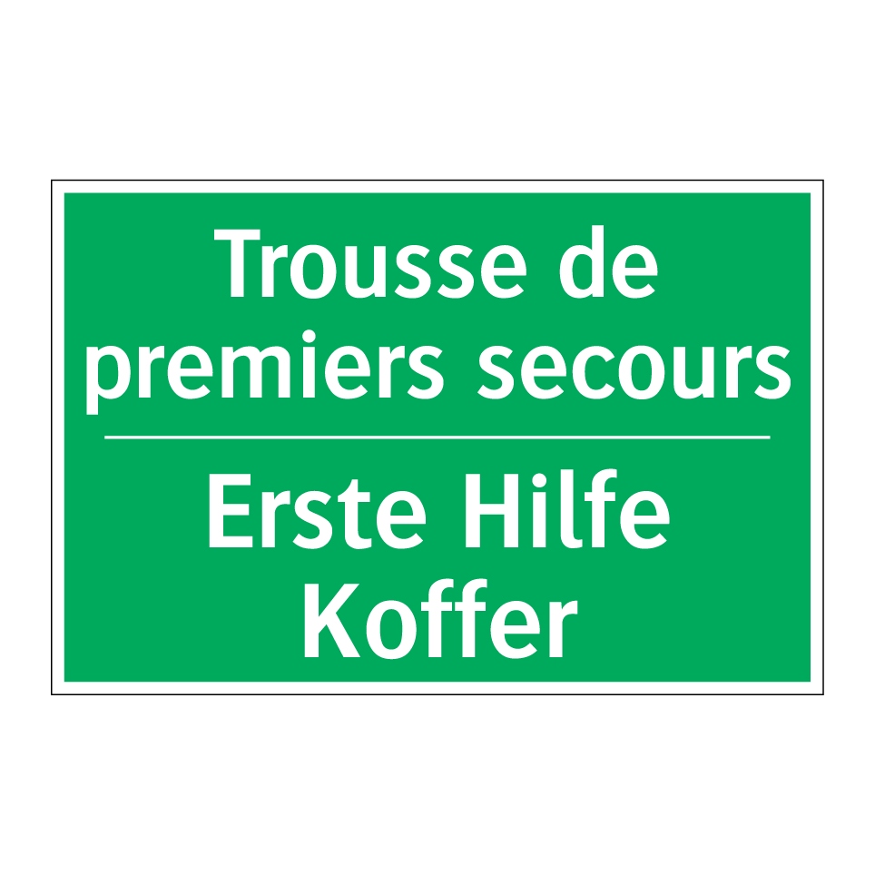Erste Hilfe Koffer - Trousse de premiers secours