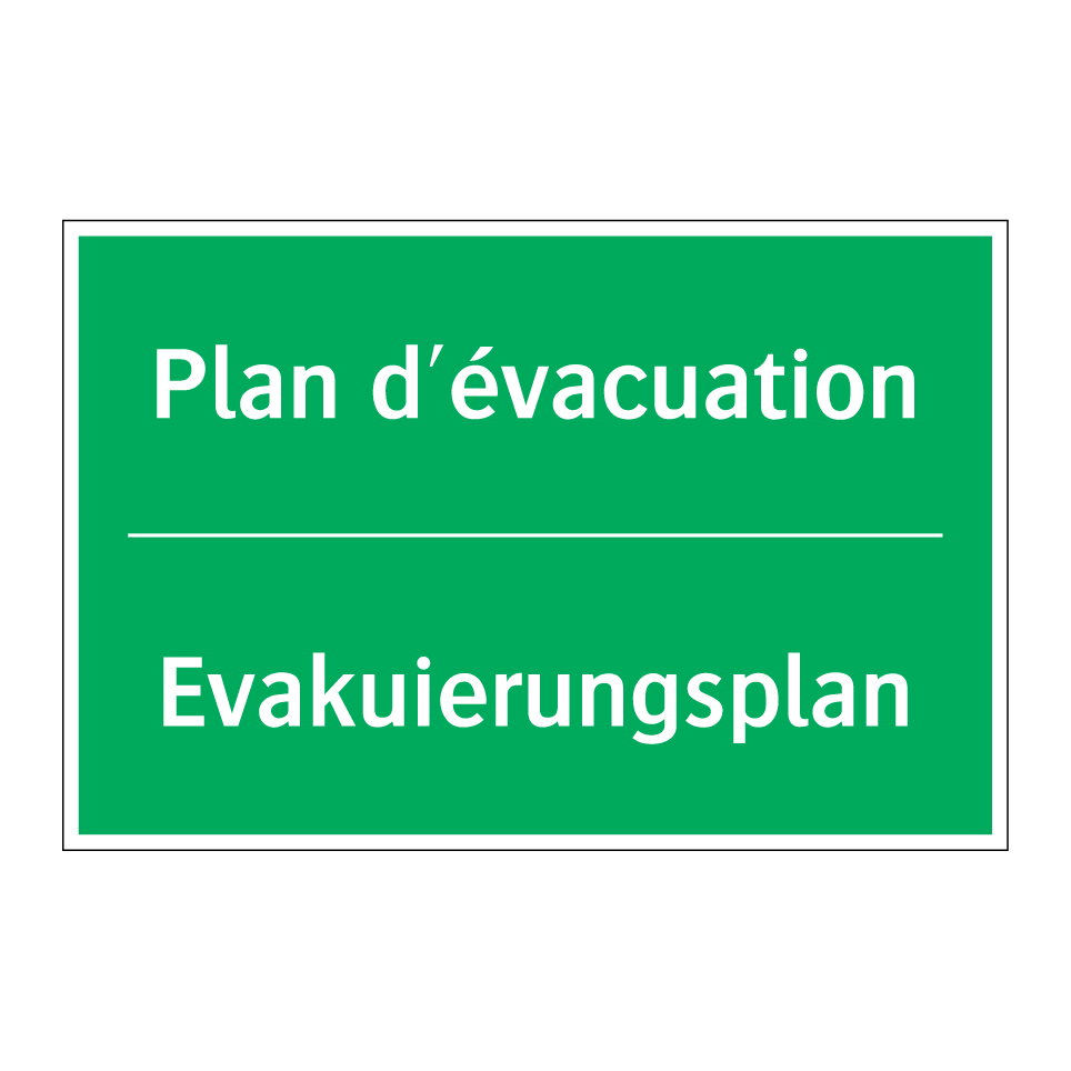 Evakuierungsplan - Plan d'évacuation