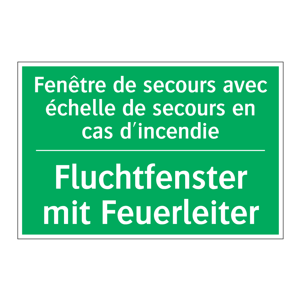 Fluchtfenster mit Feuerleiter - Fenêtre de secours avec échelle /.../