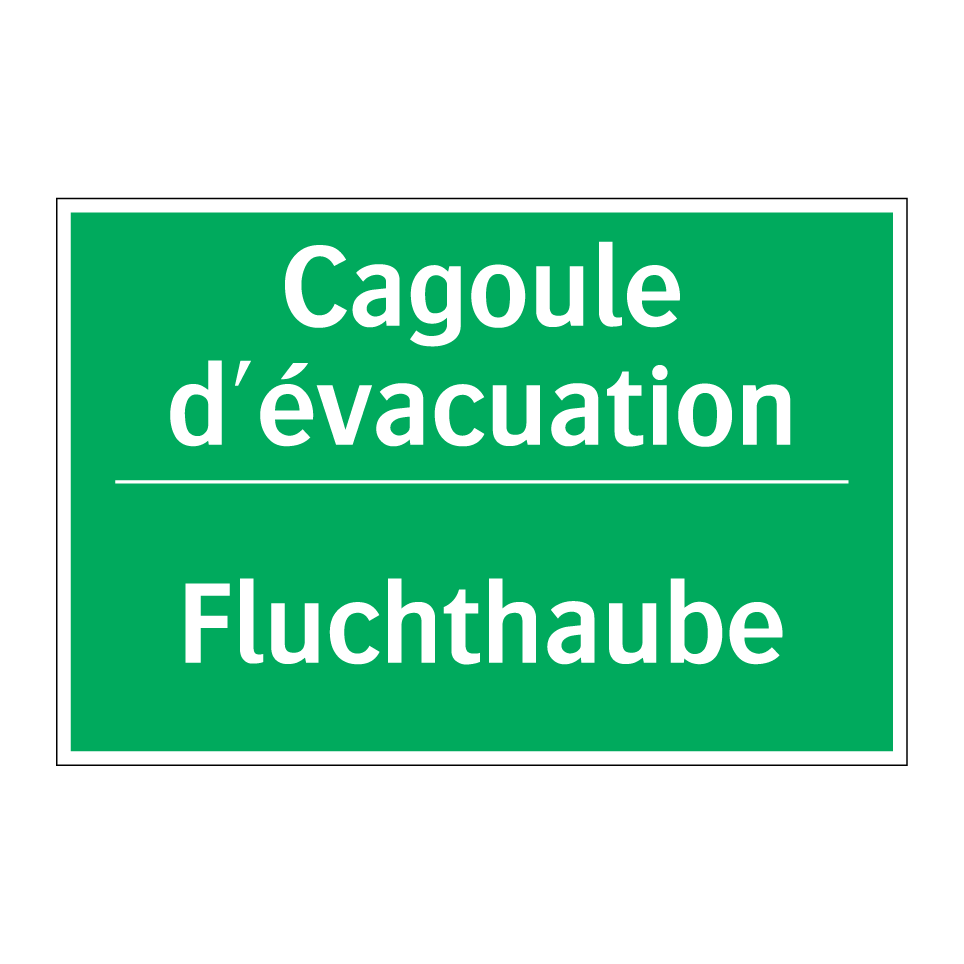 Fluchthaube - Cagoule d'évacuation