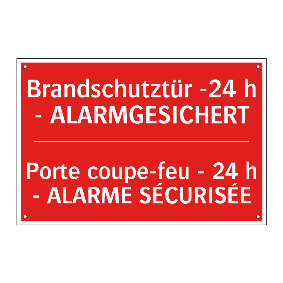 Brandschutztür -24 h - ALARMGESICHERT /.../ - Porte coupe-feu - 24 h - ALARME /.../