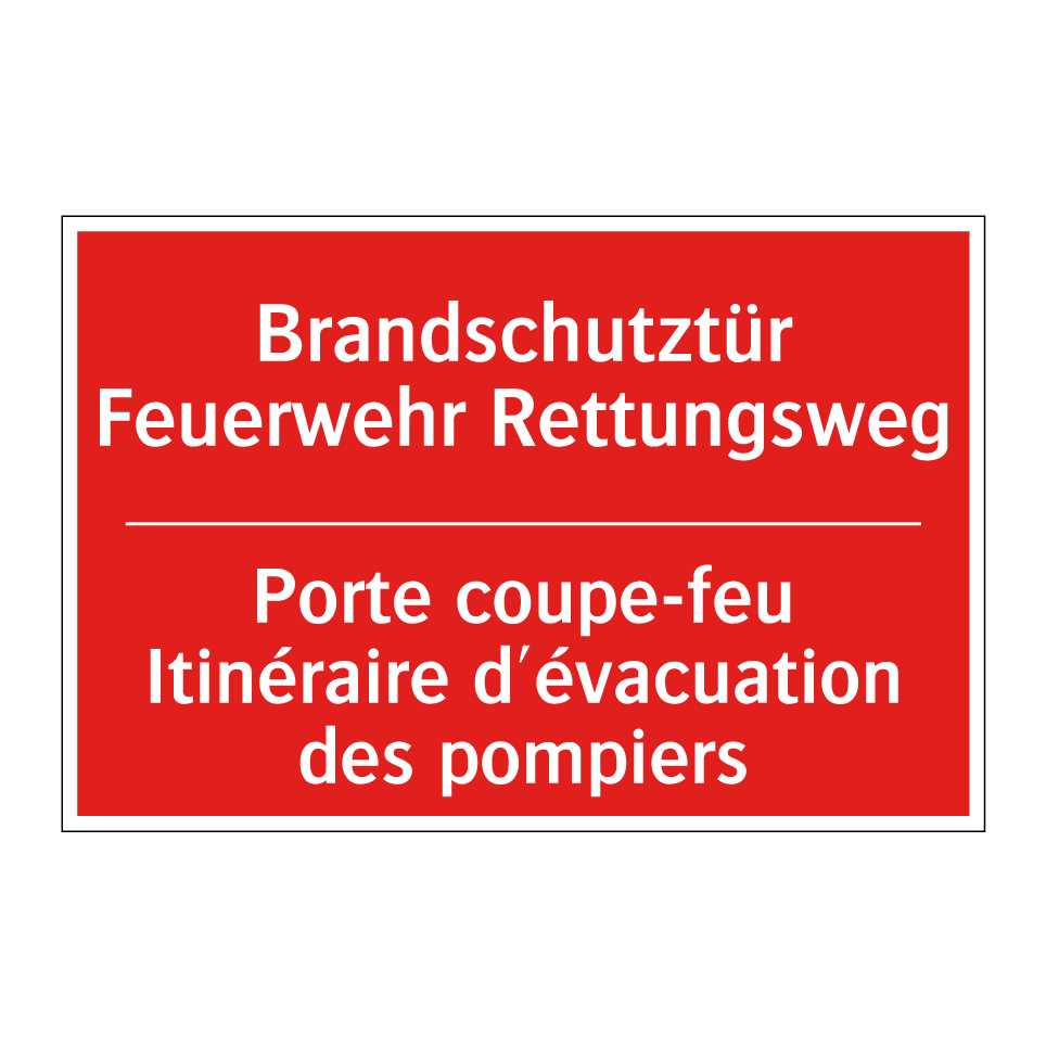 Brandschutztür Feuerwehr Rettungsweg /.../ - Porte coupe-feu Itinéraire d'évacuation /.../