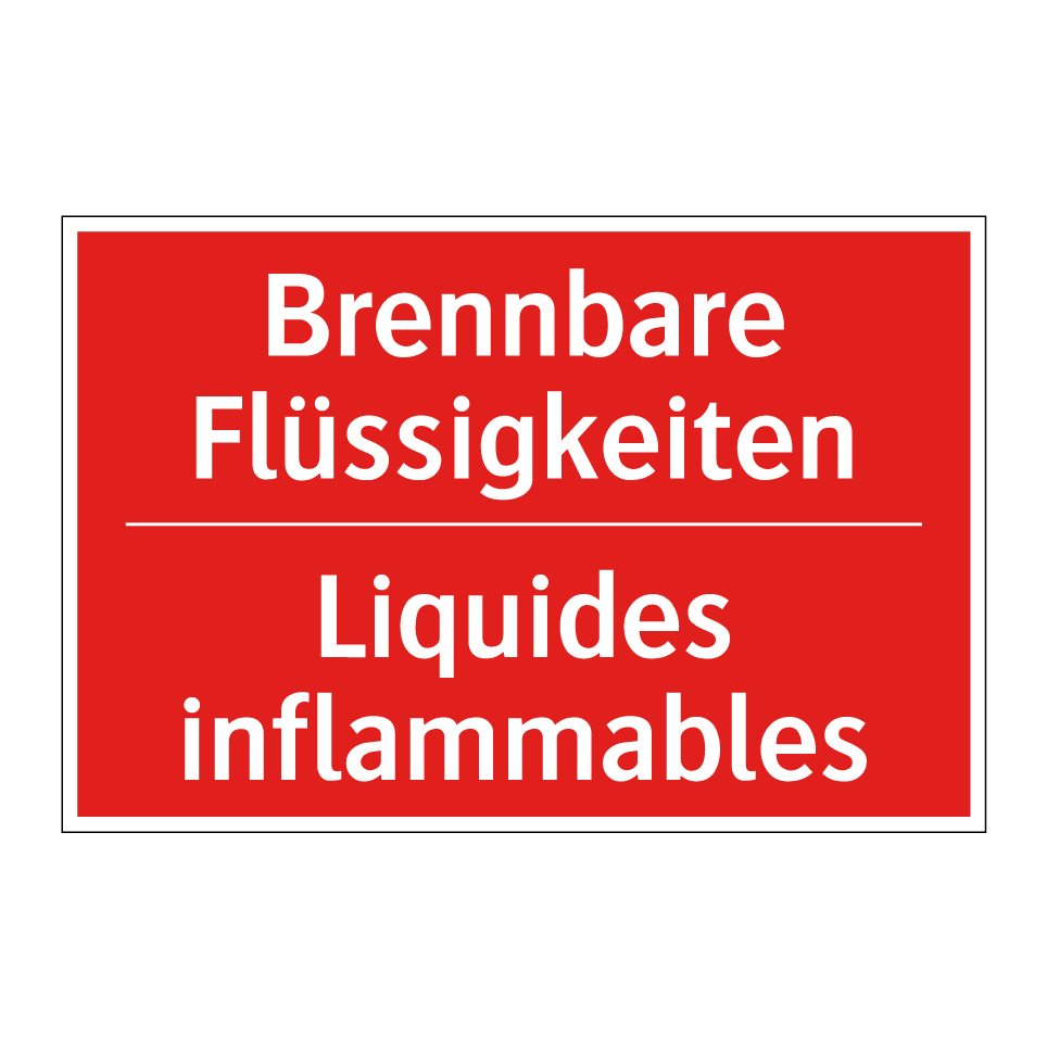 Brennbare Flüssigkeiten - Liquides inflammables