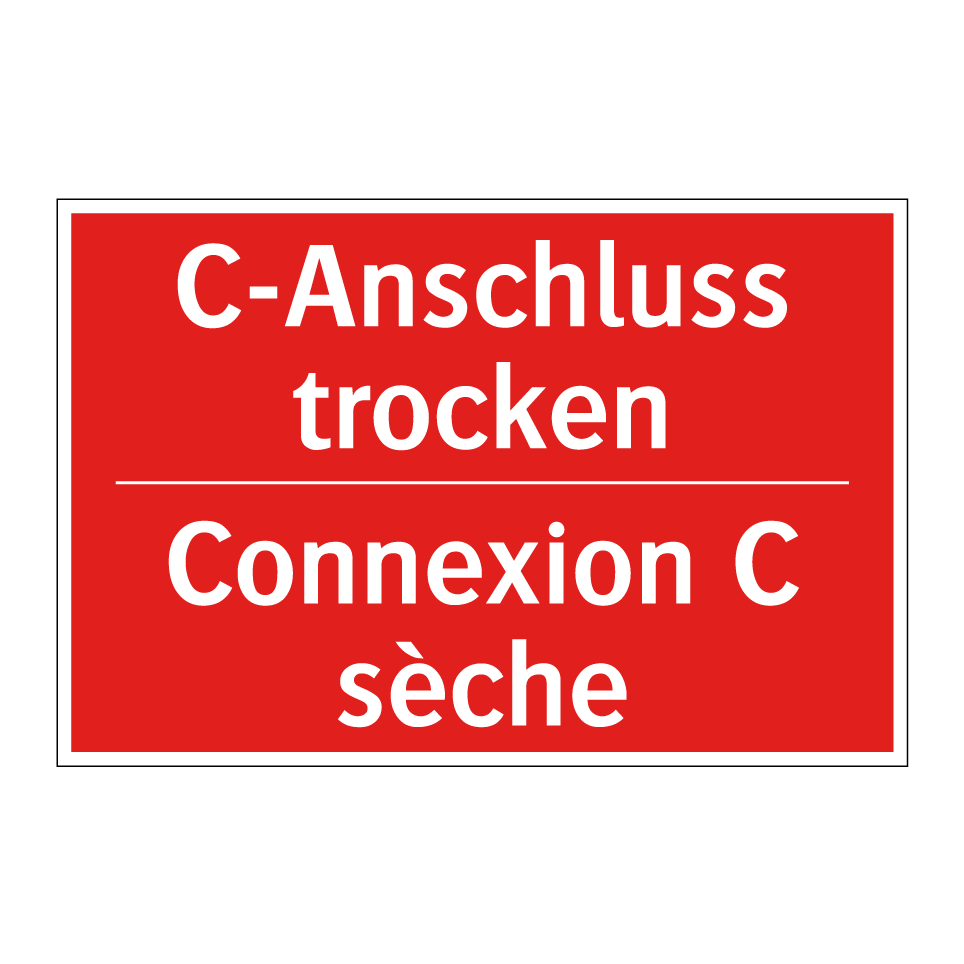 C-Anschluss trocken - Connexion C sèche