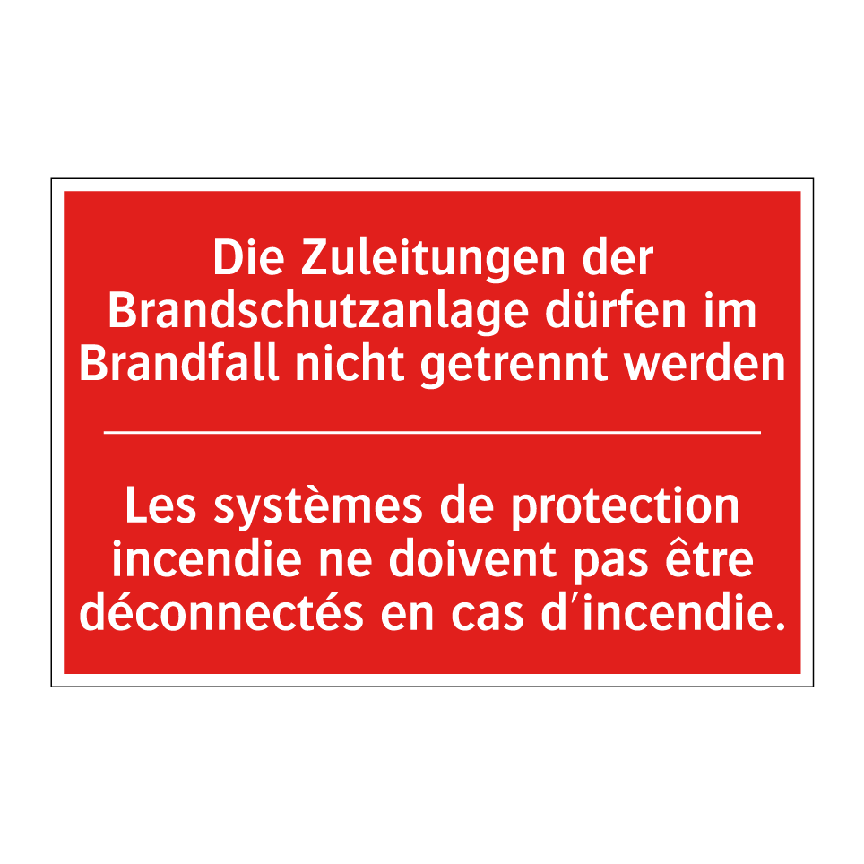 Die Zuleitungen der Brandschutzanlage /.../ - Les systèmes de protection incendie /.../