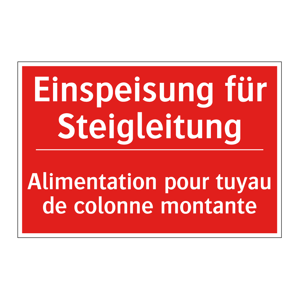 Einspeisung für Steigleitung - Alimentation pour tuyau de colonne /.../