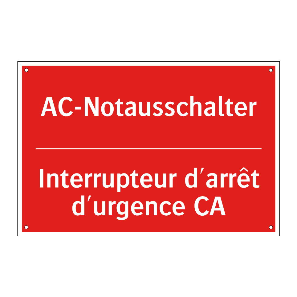 AC-Notausschalter - Interrupteur d'arrêt d'urgence /.../