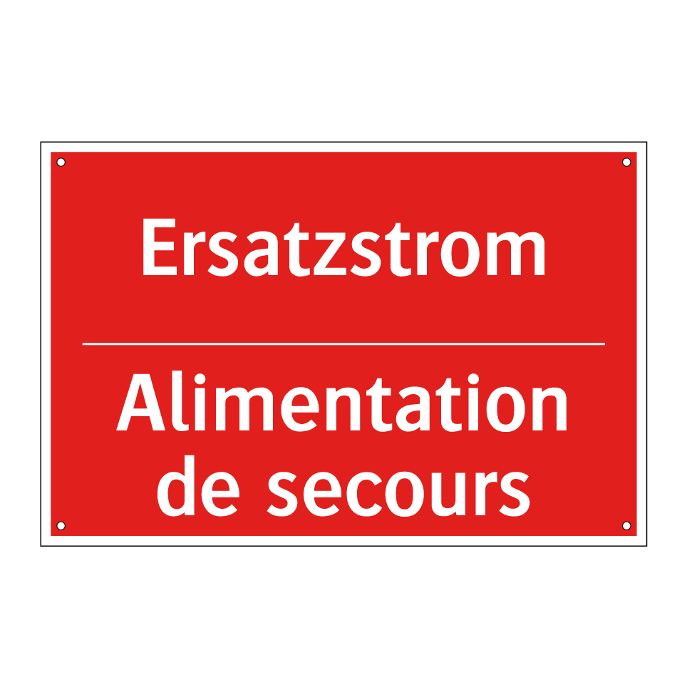 Ersatzstrom - Alimentation de secours