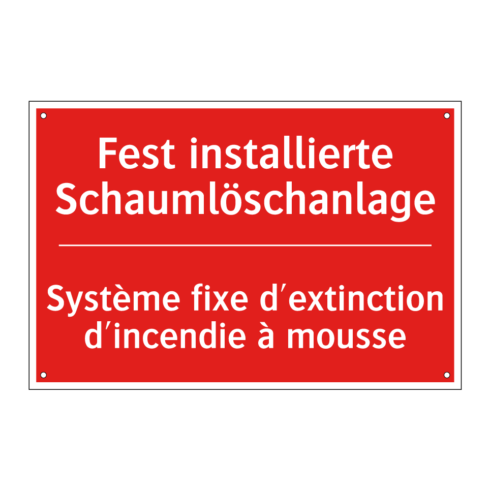 Fest installierte Schaumlöschanlage /.../ - Système fixe d'extinction d'incendie /.../