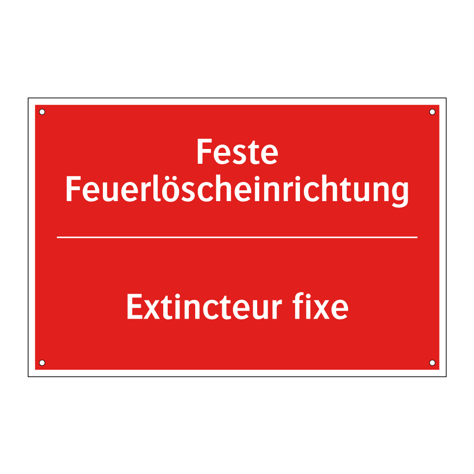 Feste Feuerlöscheinrichtung - Extincteur fixe
