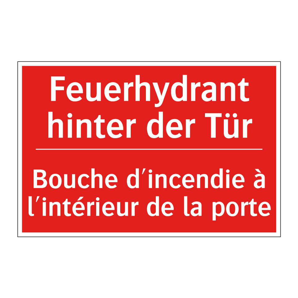 Feuerhydrant hinter der Tür - Bouche d'incendie à l'intérieur /.../