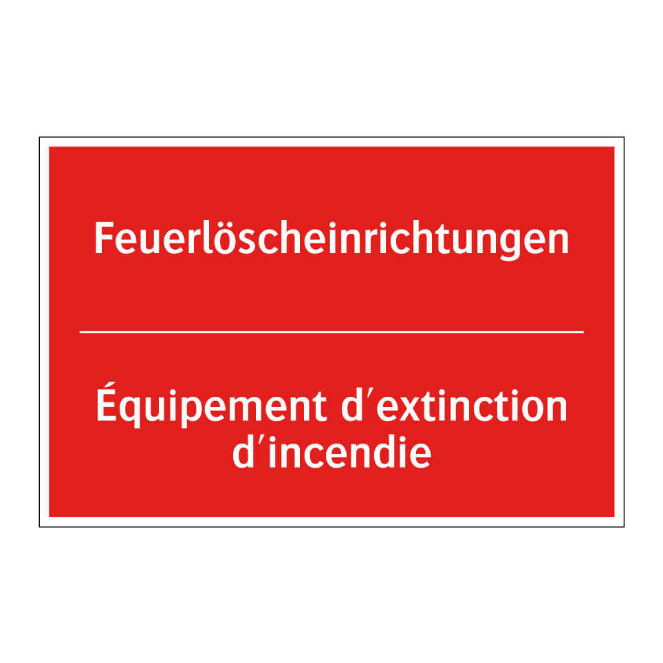 Feuerlöscheinrichtungen - Équipement d'extinction d'incendie /.../
