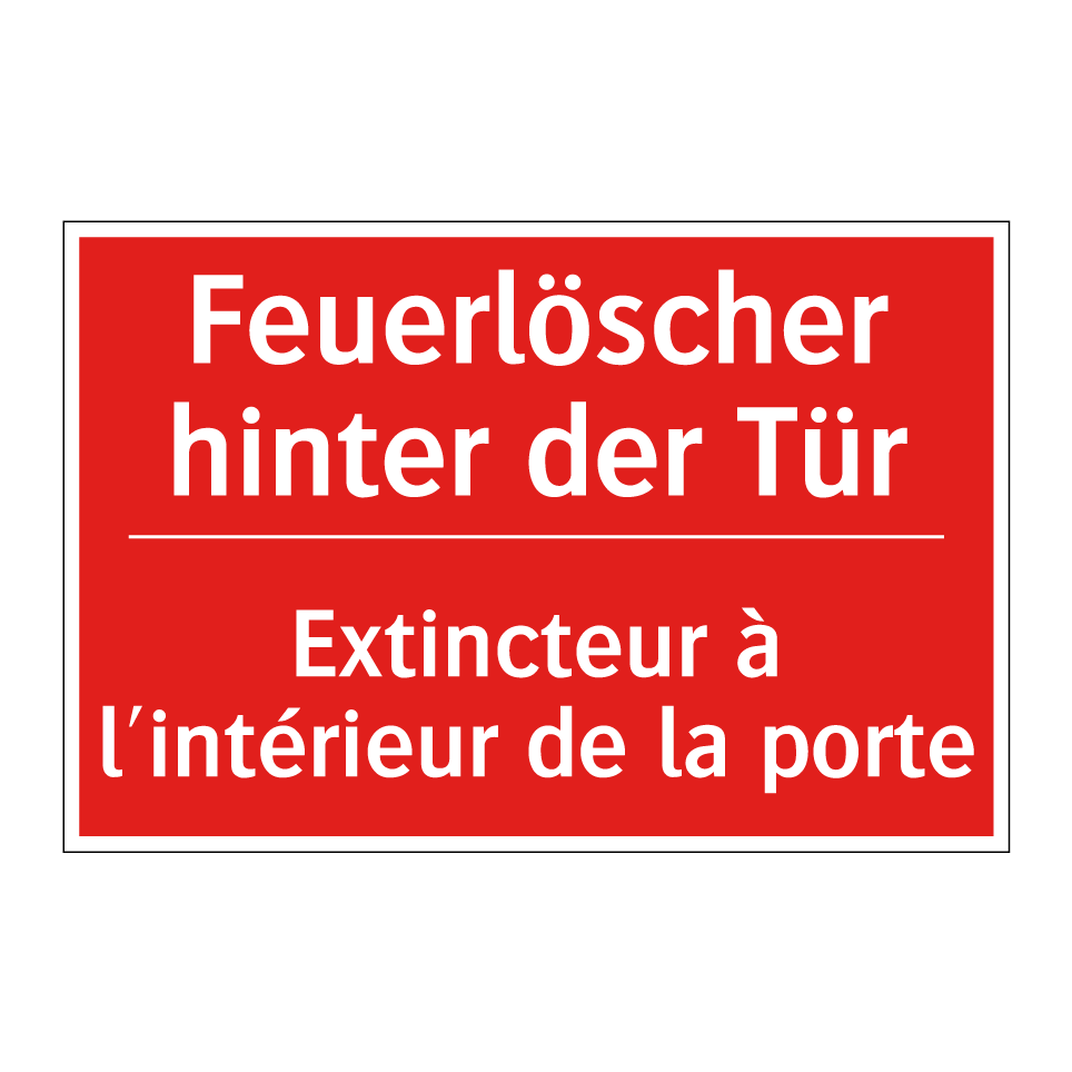 Feuerlöscher hinter der Tür - Extincteur à l'intérieur de la /.../