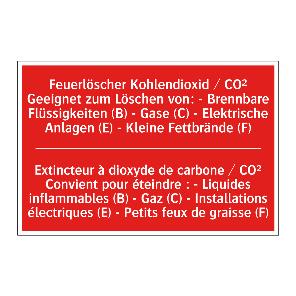 Feuerlöscher Kohlendioxid / CO² /.../ - Extincteur à dioxyde de carbone /.../