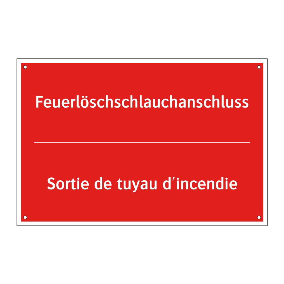 Feuerlöschschlauchanschluss - Sortie de tuyau d'incendie