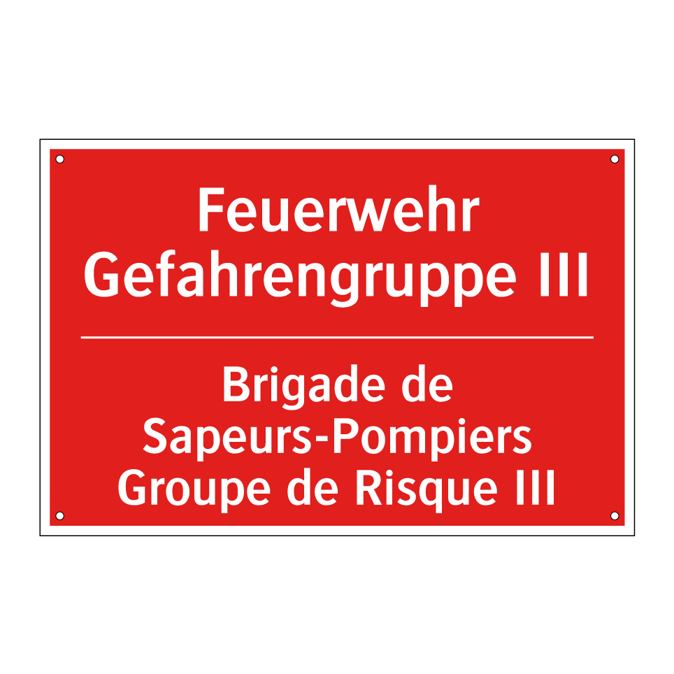Feuerwehr Gefahrengruppe III - Brigade de Sapeurs-Pompiers Groupe /.../