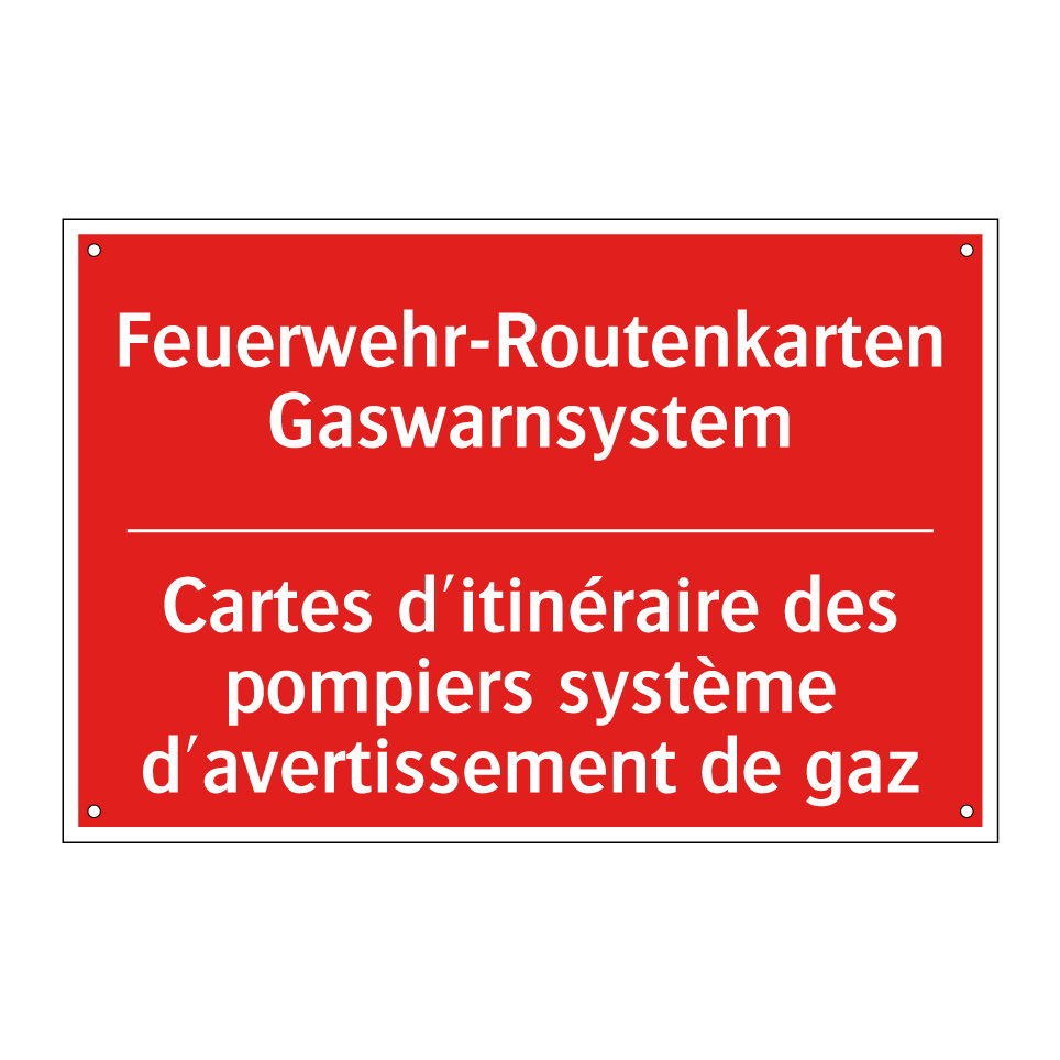 Feuerwehr-Routenkarten Gaswarnsystem /.../ - Cartes d'itinéraire des pompiers /.../