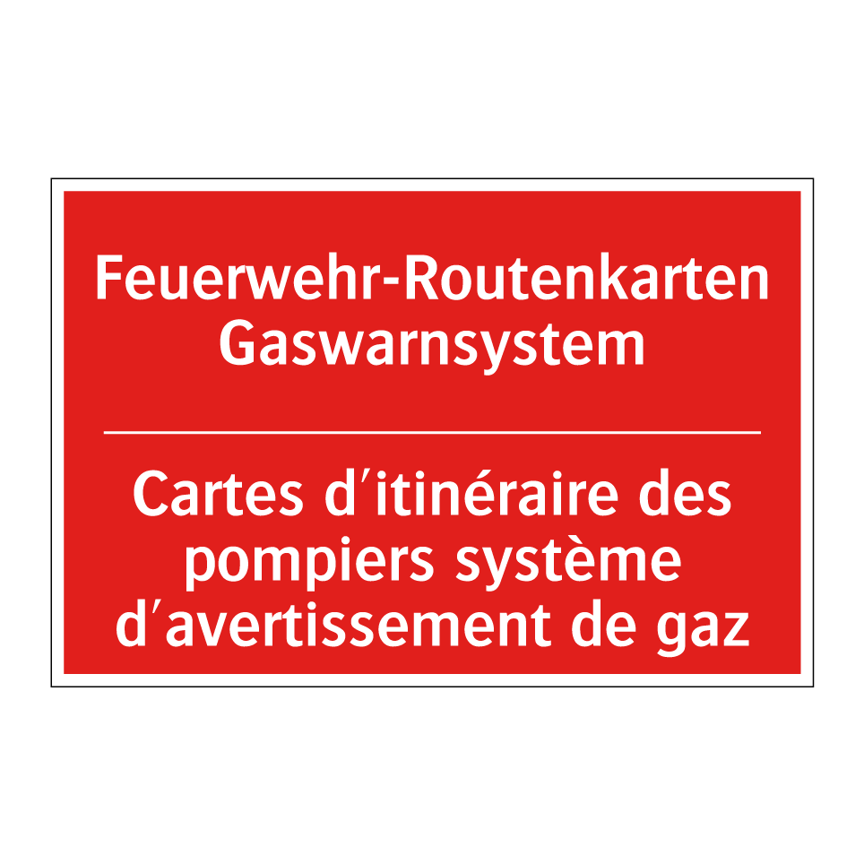 Feuerwehr-Routenkarten Gaswarnsystem /.../ - Cartes d'itinéraire des pompiers /.../
