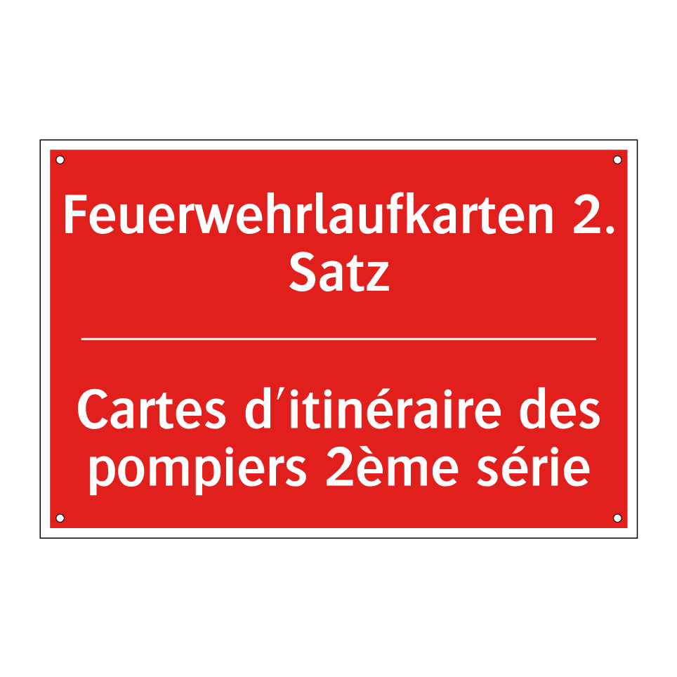 Feuerwehrlaufkarten 2. Satz - Cartes d'itinéraire des pompiers /.../