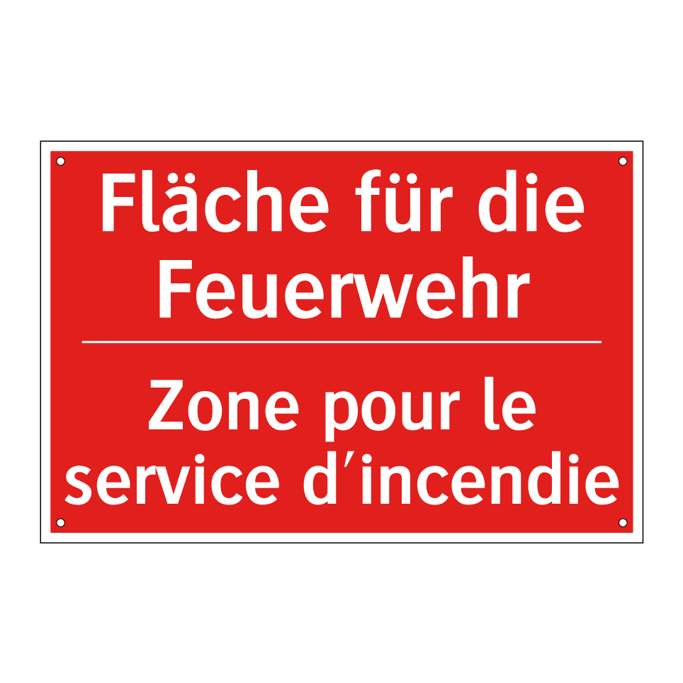 Fläche für die Feuerwehr - Zone pour le service d'incendie /.../