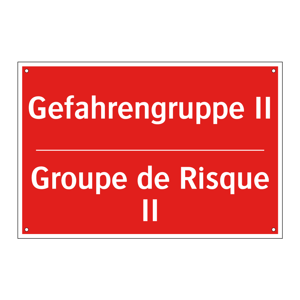 Gefahrengruppe II - Groupe de Risque II