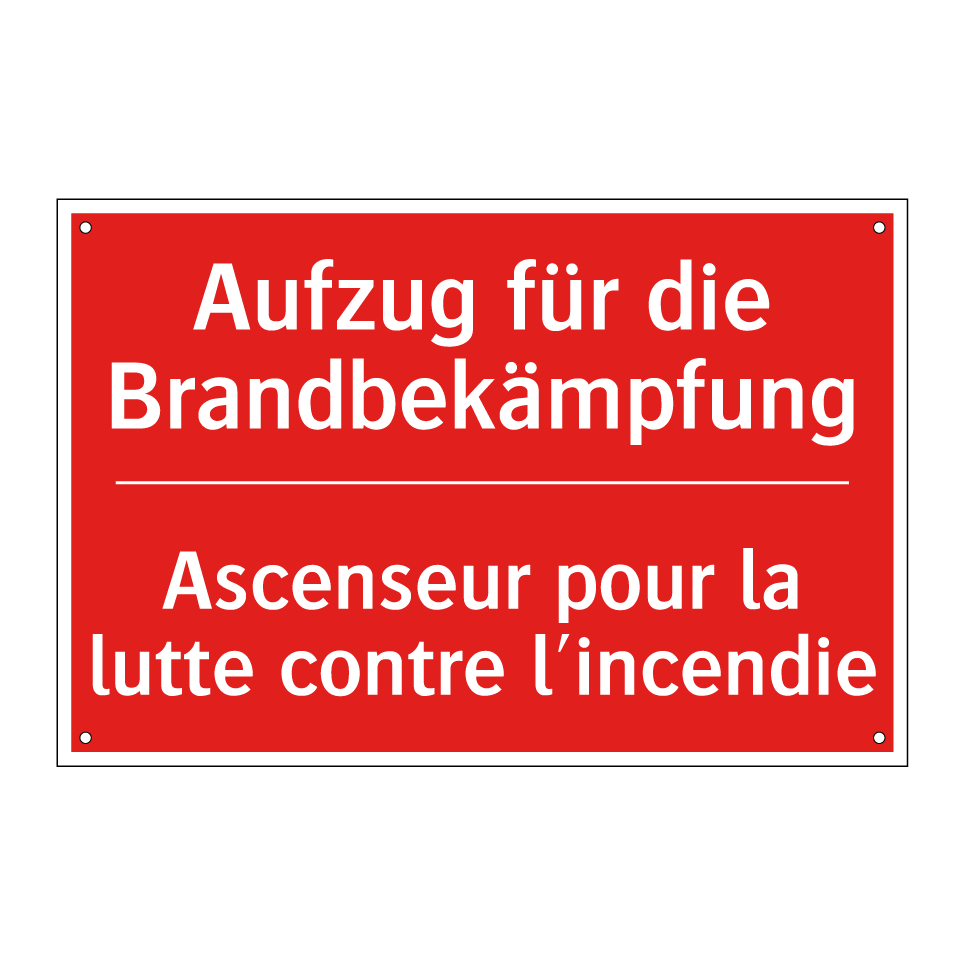 Aufzug für die Brandbekämpfung - Ascenseur pour la lutte contre /.../