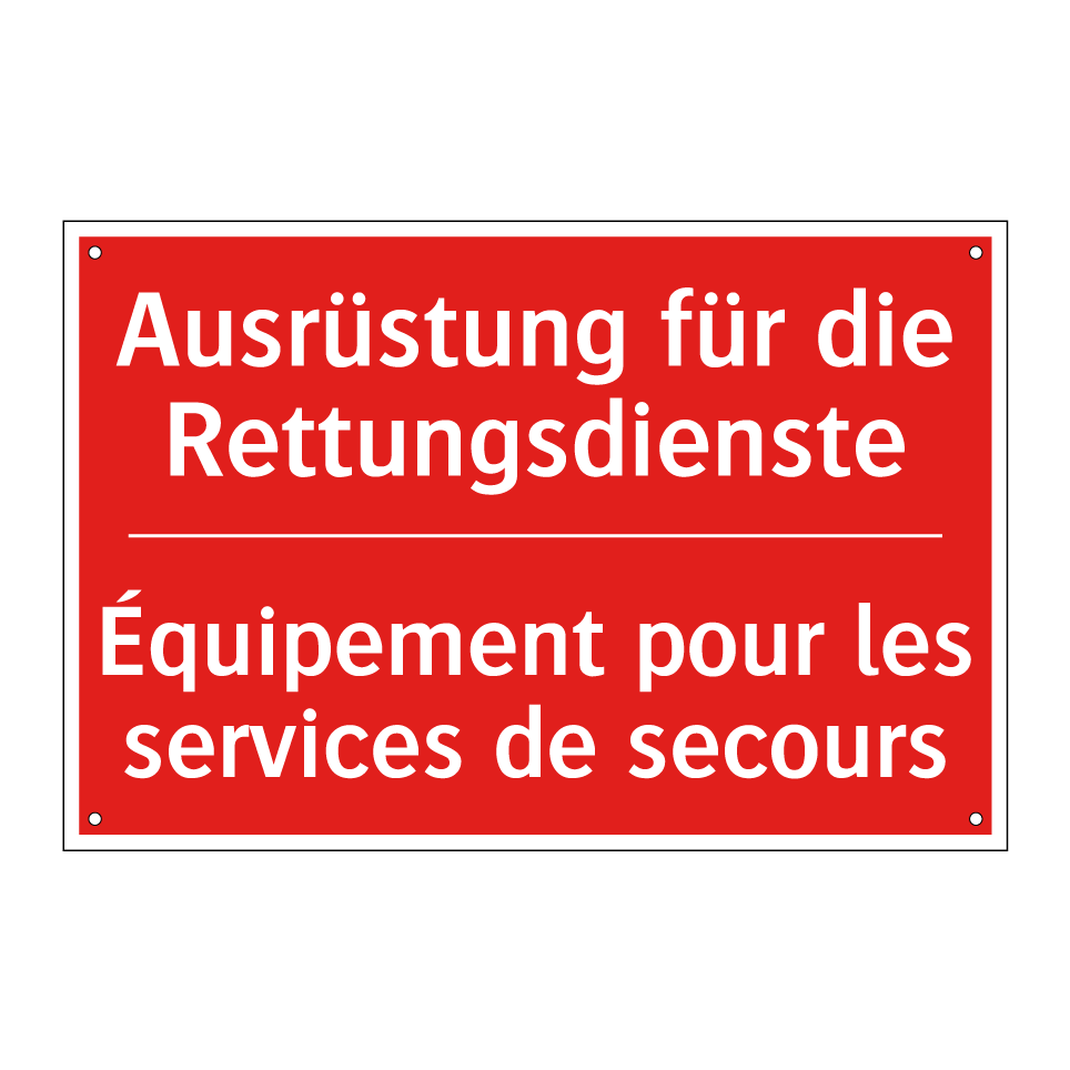 Ausrüstung für die Rettungsdienste /.../ - Équipement pour les services de /.../
