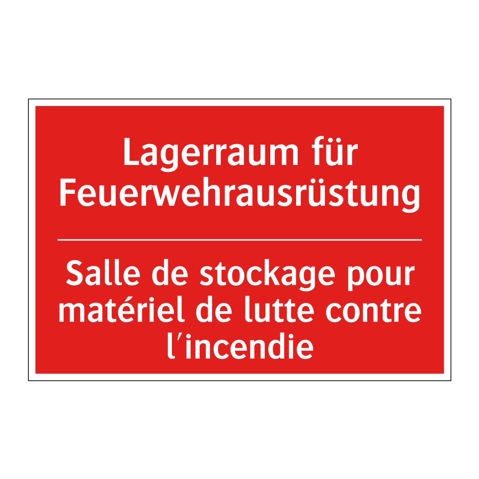 Lagerraum für Feuerwehrausrüstung /.../ - Salle de stockage pour matériel /.../