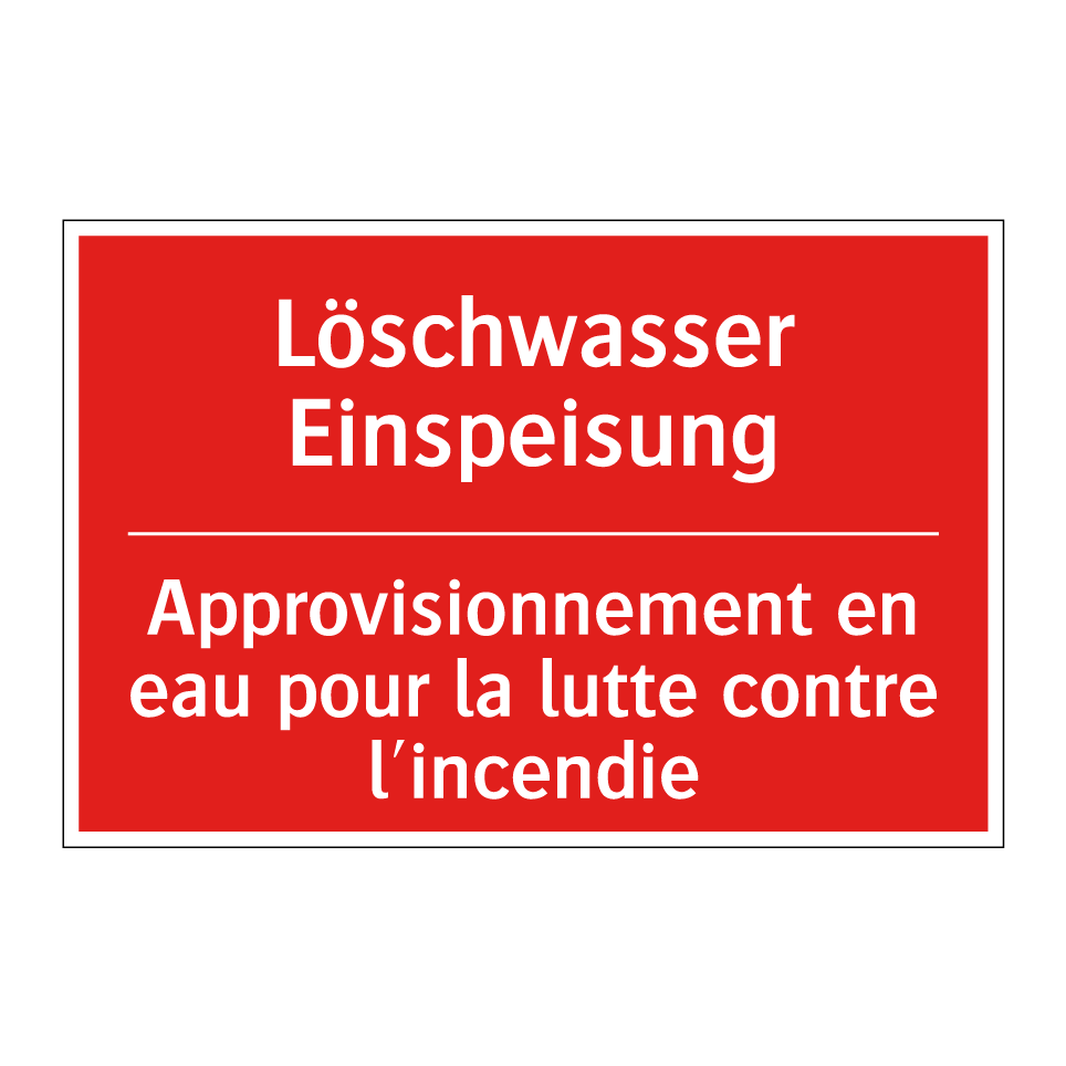 Löschwasser Einspeisung - Approvisionnement en eau pour /.../