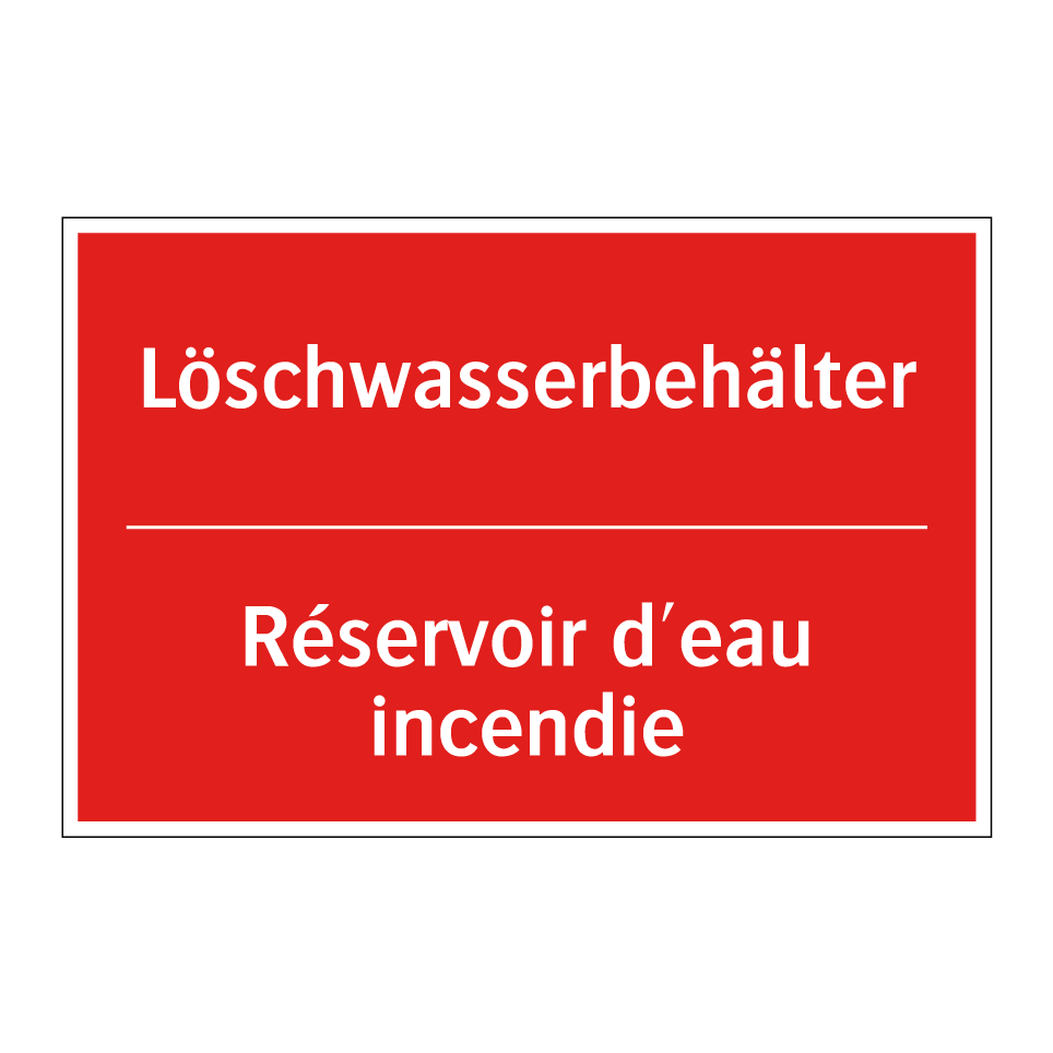 Löschwasserbehälter - Réservoir d'eau incendie