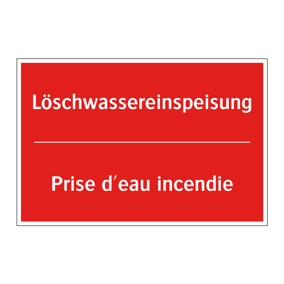 Löschwassereinspeisung - Prise d'eau incendie