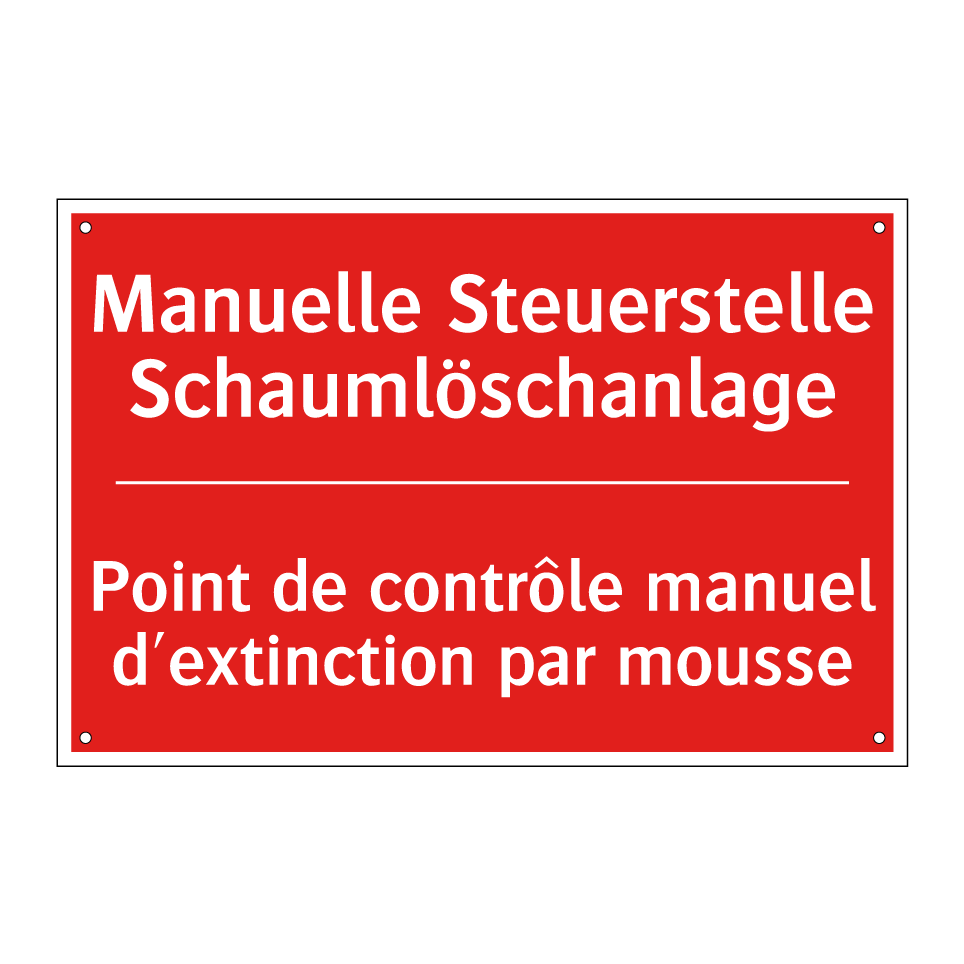 Manuelle Steuerstelle Schaumlöschanlage /.../ - Point de contrôle manuel d'extinction /.../