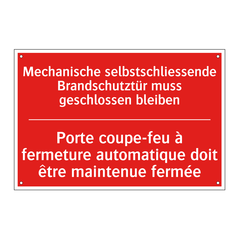 Mechanische selbstschließende /.../ - Porte coupe-feu à fermeture automatique /.../