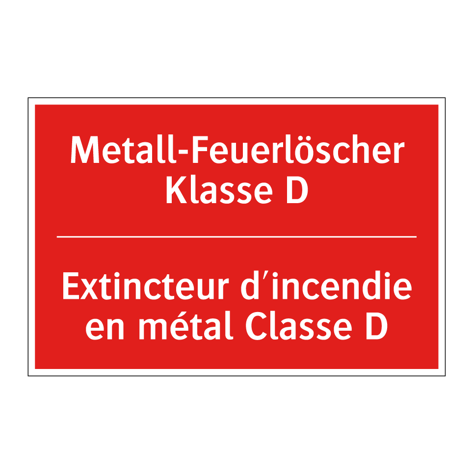 Metall-Feuerlöscher Klasse D - Extincteur d'incendie en métal /.../